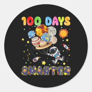 100 Tage klüger glücklicher 100. Tag der Schule Bo Runder Aufkleber
