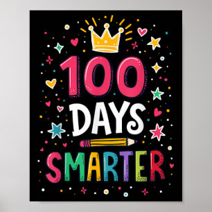 100 Tage klüger Lehrer 100. Schultag Kinder Poster