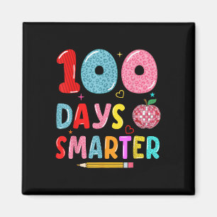 100 Tage klüger Leopard 100. Schulmädchen Magnet