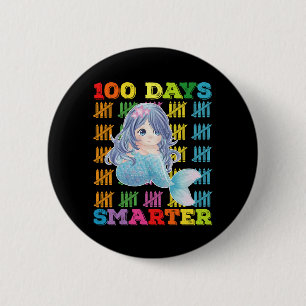 100 Tage klüger Meerjungfrau 100. Schultag Button