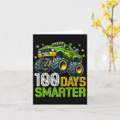 100 Tage klüger Monster Truck 100 Schultage Karte (Gelbe Blume)