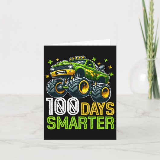 100 Tage klüger Monster Truck 100 Schultage Karte (Vorderseite)