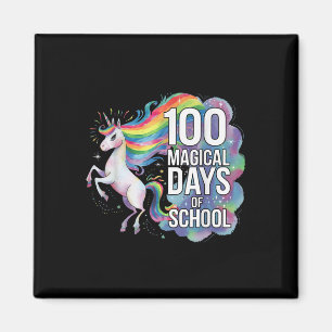 100 Tage klügere Kinder Mädchen einhorn 100. Tag v Magnet