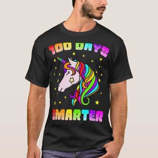 100 Tage klügere Mädchen 100. Schultag Unicor T-Shirt (Vorderseite)