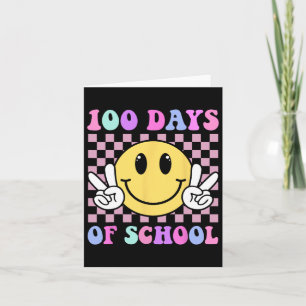 100 Tage Lächeln Lehrerin Jungen Mädchen 100. Karte