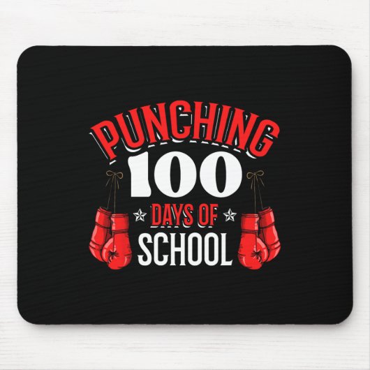 100 Tage lang Boxhandschuhe Mousepad (Vorne)