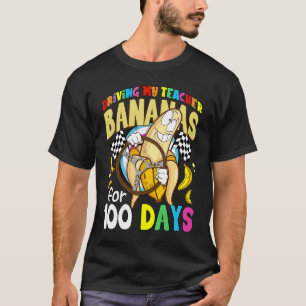 100 Tage lang meine Teacher Bananen fahren Funny S T-Shirt