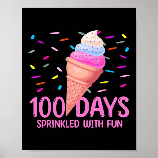 100 Tage lang mit Eiscreme gesprinst am 100. Poster (Vorne)