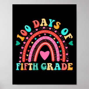 100 Tage Lehrer der fünften Klasse Kinder 100 Tage Poster