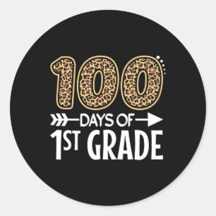 100 Tage Lehrer erster Klasse 100 Tage Runder Aufkleber