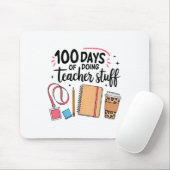 100 Tage Lehrerarbeit glücklich 100 Tage Mousepad (Mit Mouse)