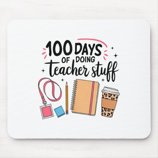 100 Tage Lehrerarbeit glücklich 100 Tage Mousepad (Vorne)
