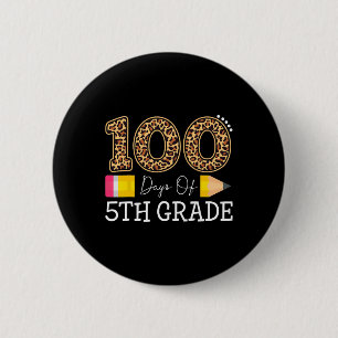 100 Tage Leopard der fünften Klasse glücklich 100. Button