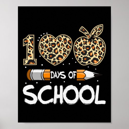 100 Tage Leopardenlehrer Kinder 100 Tage Poster (Vorne)