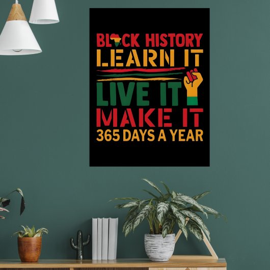 100 Tage Lernen Schwarze Geschichte 2026 Poster (Wohnzimmer 1)