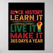 100 Tage Lernen Schwarze Geschichte 2026 Poster (Vorne)
