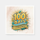 100 Tage Lernerfolge Feier Serviette (Vorderseite)