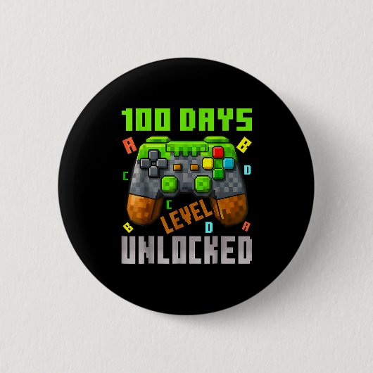 100-Tage-Level freigeschaltet Gaming 100 Tage Schu Button (Vorderseite)