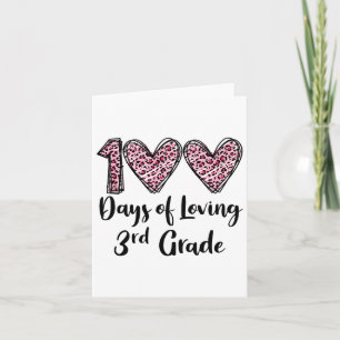 100 Tage Loving 3. Klasse Leopard Herz 100th D Karte