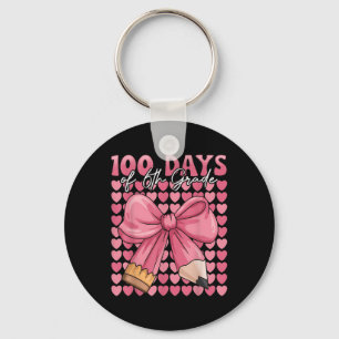 100 Tage Mädchen der 6. Klasse Niedlich Bow 100. T Schlüsselanhänger