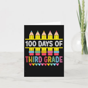 100 Tage Mädchen der dritten Klasse 100. Tag des S Karte