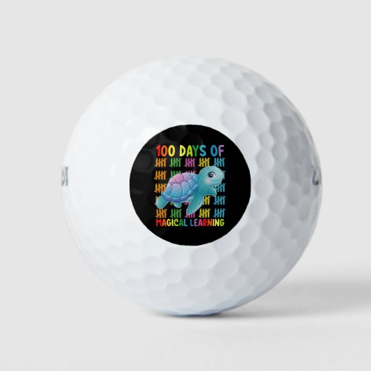 100 Tage Magische Lernschule Turtle School Golfball (Vorderseite)