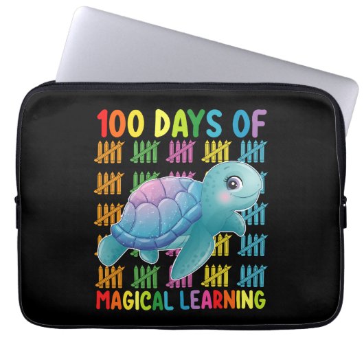 100 Tage Magische Lernschule Turtle School Laptopschutzhülle (Vorderseite)