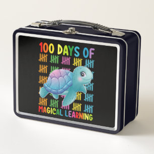 100 Tage Magische Lernschule Turtle School Metall Brotdose