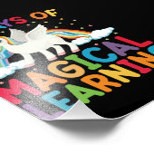 100 Tage Magische Schule Unicorn Girls Fotodruck (Ecke)