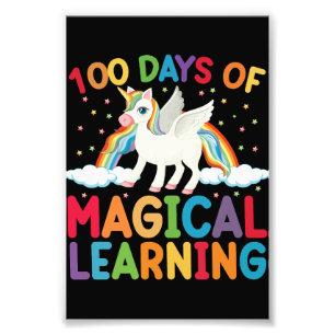 100 Tage Magische Schule Unicorn Girls Fotodruck