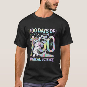 100 Tage Magische Wissenschaft Regenbogen Einhorn  T-Shirt