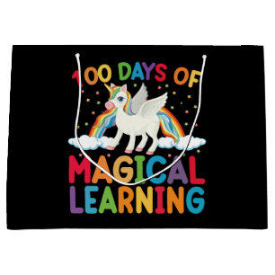 100 Tage magisches Lern-Schul-Einhorn-Mädchen Große Geschenktüte