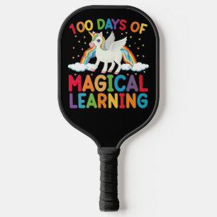 100 Tage magisches Lern-Schul-Einhorn-Mädchen Pickleball Schläger