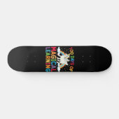 100 Tage magisches Lern-Schul-Einhorn-Mädchen  Skateboard (Horizontal)