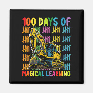 100 Tage magisches Lernbagger-Schulprojekt Magnet
