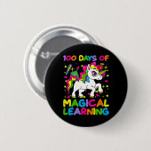 100 Tage magisches Lernen 100. Schultag Button (Vorne & Hinten)