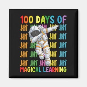 100 Tage magisches Lernen Astronautenschule Magnet