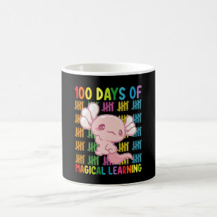 100 Tage Magisches Lernen Axolotl Schule Kaffeetasse