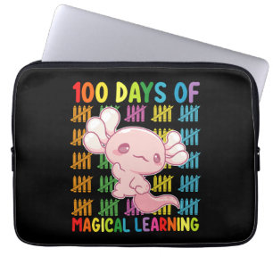 100 Tage magisches Lernen Axolotl-Schule Laptopschutzhülle