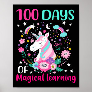 100 Tage magisches Lernen Einhorn 100. Poster