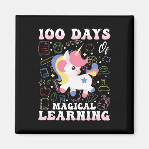 100 Tage Magisches Lernen Einhorndesign Magnet