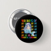 100 Tage Magisches Lernen Meerjungfrau Schule Button (Vorne & Hinten)
