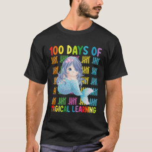 100 Tage magisches Lernen Meerjungfrau Schule T-Shirt