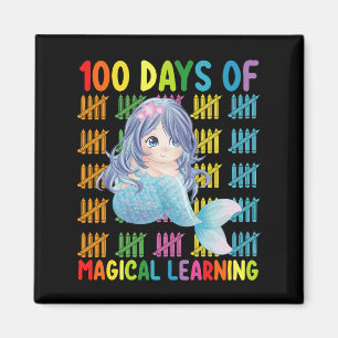 100 Tage magisches Lernen Meerjungfrauenschule Magnet