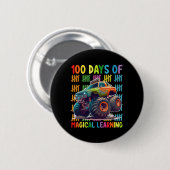 100 Tage Magisches Lernen Monster Truckschule Button (Vorne & Hinten)