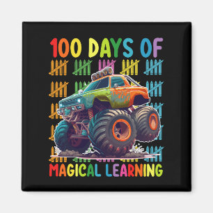 100 Tage magisches Lernen Monstertruck-Schule Magnet