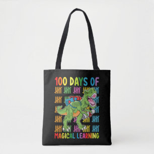 100 Tage magisches Lernen T Rex Dinosaurier Schule Tasche