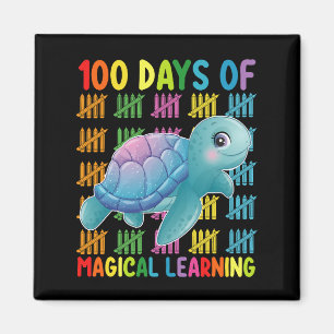 100 Tage magisches Lernen Turtle School Magnet