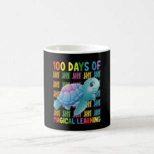 100 Tage magisches Lernen Turtle Schule Kaffeetasse
