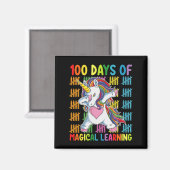 100 Tage Magisches Lernen Unicorn Schule Magnet (Vorderseite/Rückseite)